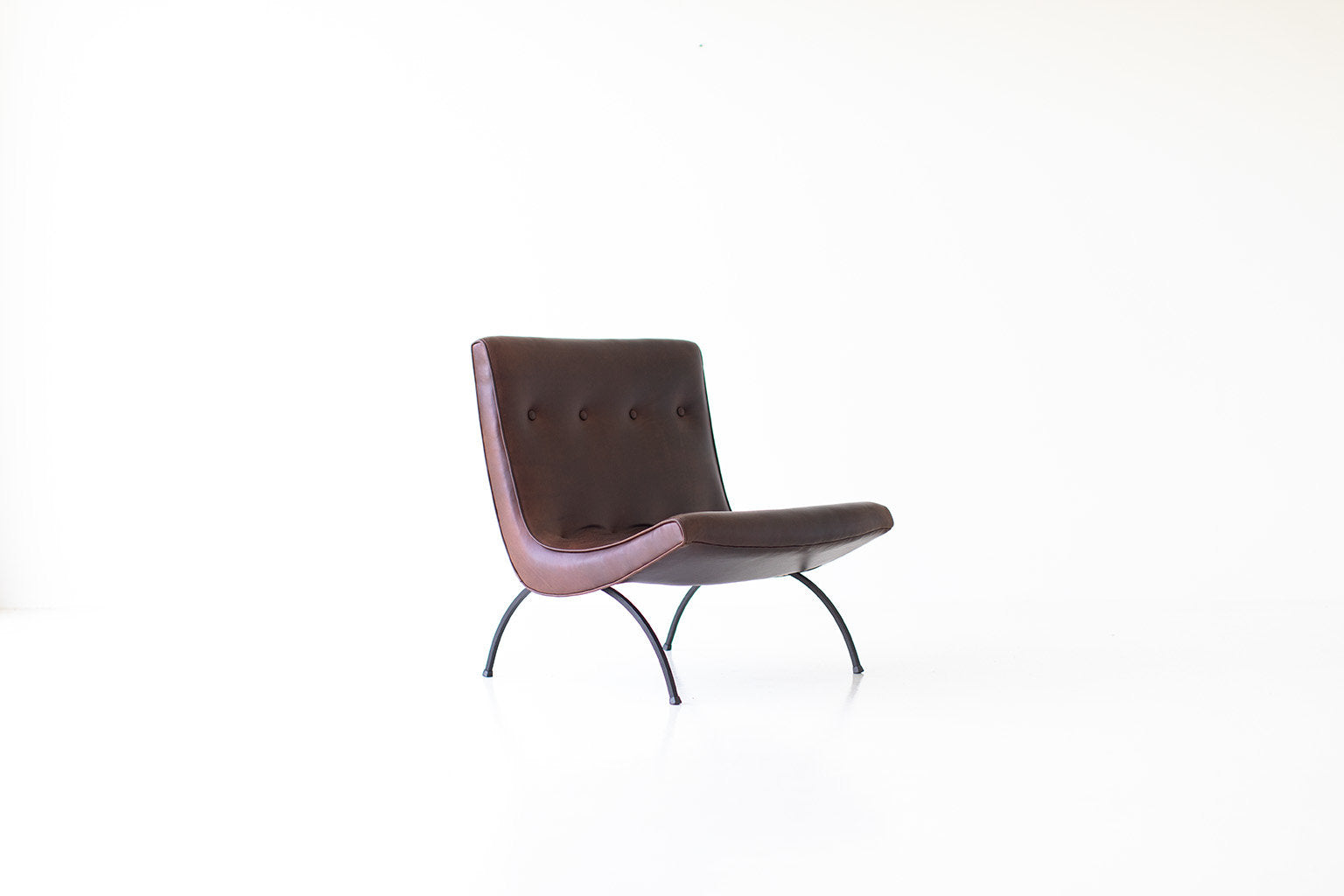 Milo Baughman Leather Scoop Lounge Chair for Thayer Coggin - 06041802