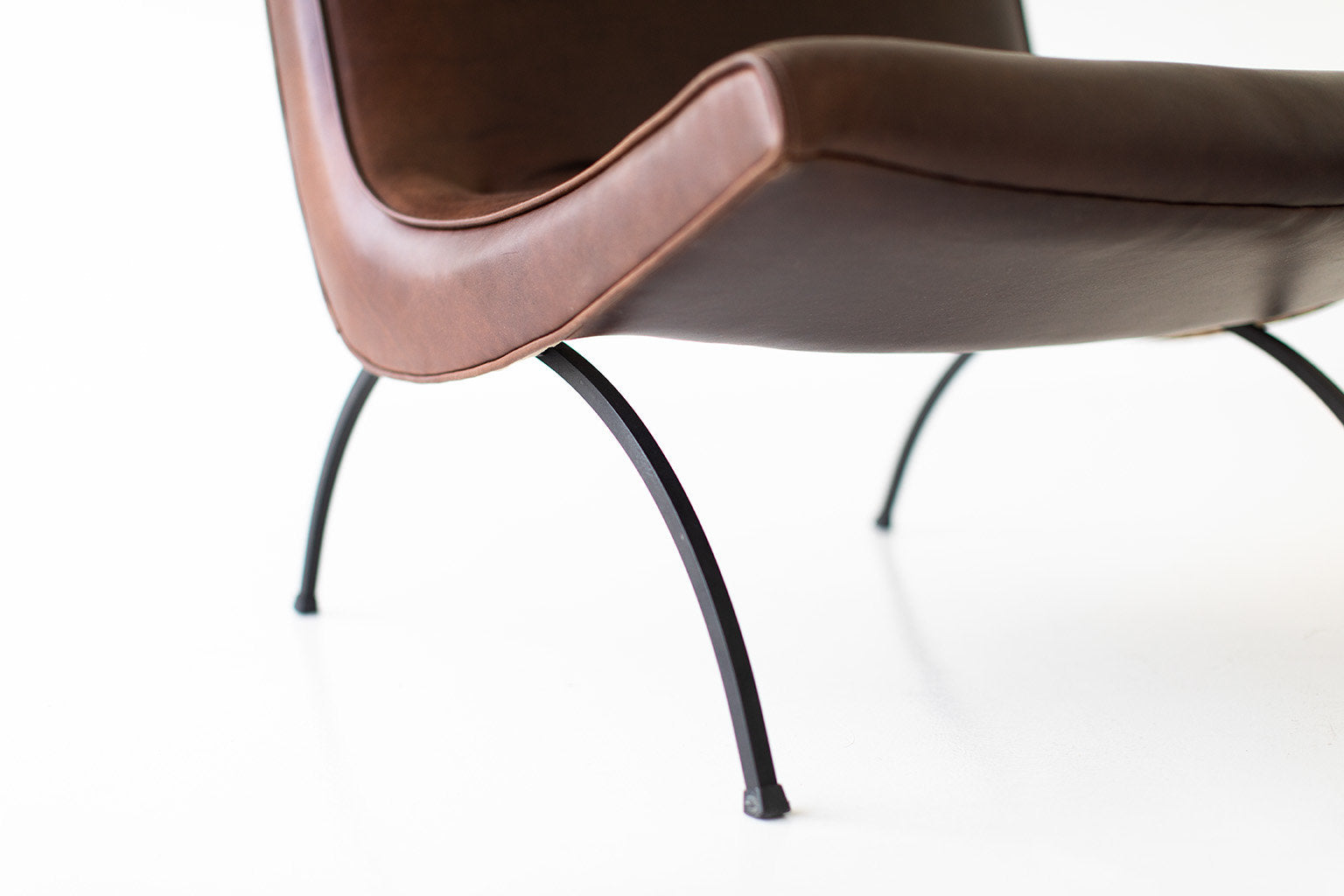Milo Baughman Leather Scoop Lounge Chair for Thayer Coggin - 06041802