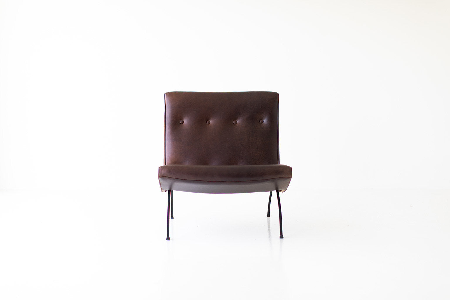 Milo Baughman Leather Scoop Lounge Chair for Thayer Coggin - 06041802