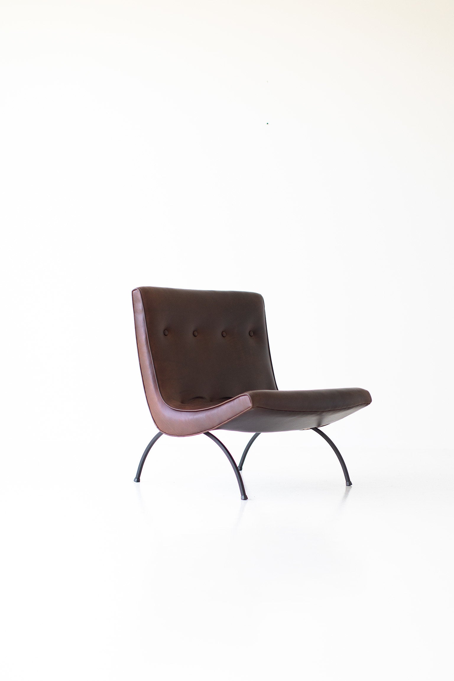 Milo Baughman Leather Scoop Lounge Chair for Thayer Coggin - 06041802