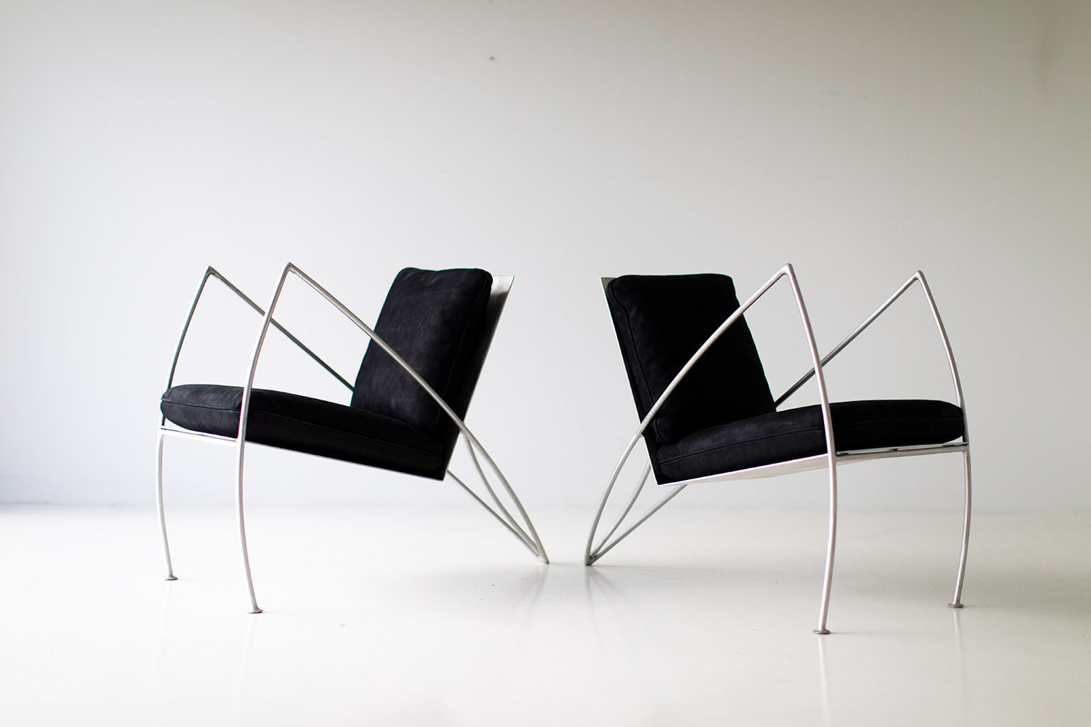 Modern Steel Studio Lounge Chairs by Stephen K Stuart - 11211802