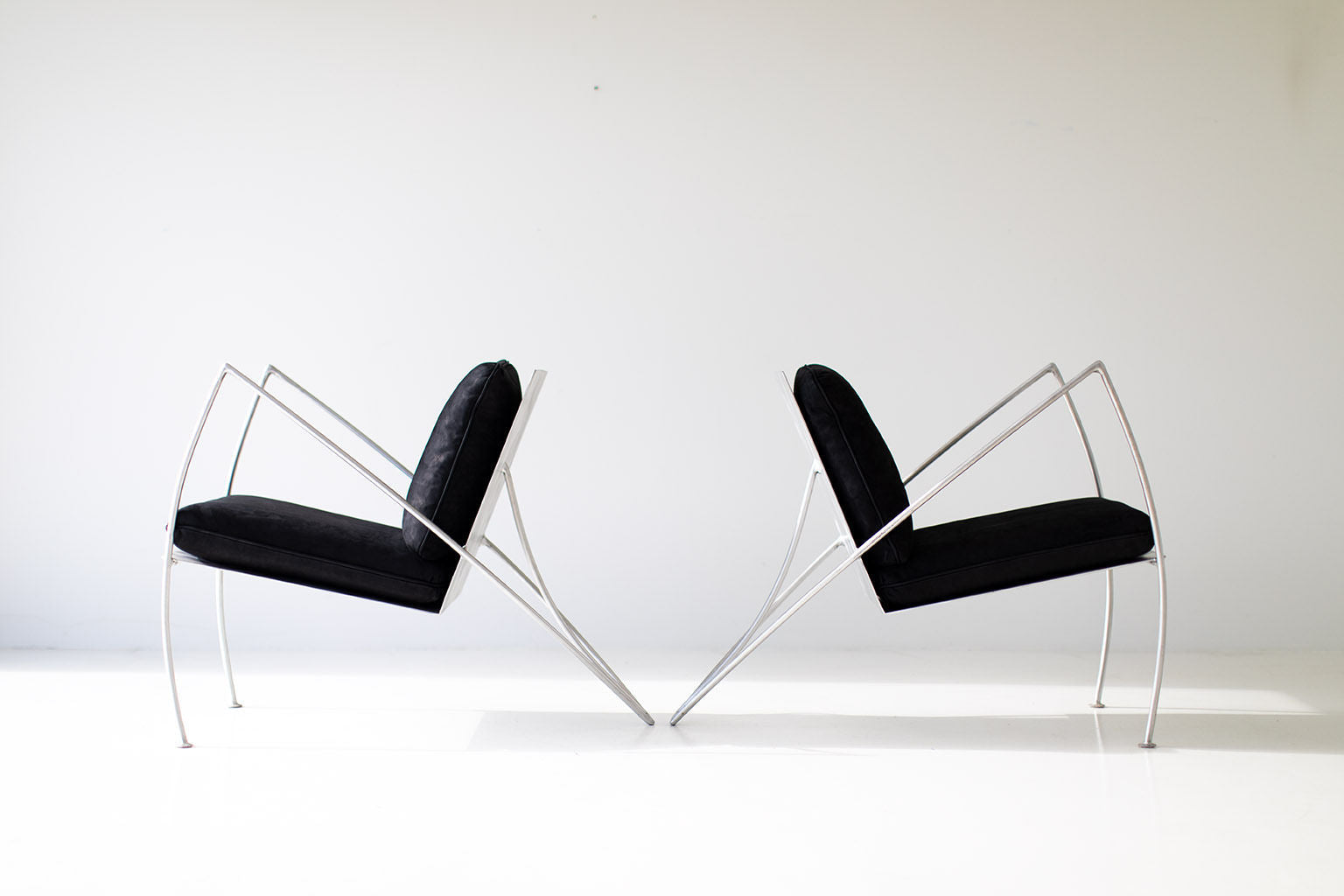 Modern Steel Studio Lounge Chairs by Stephen K Stuart - 11211802