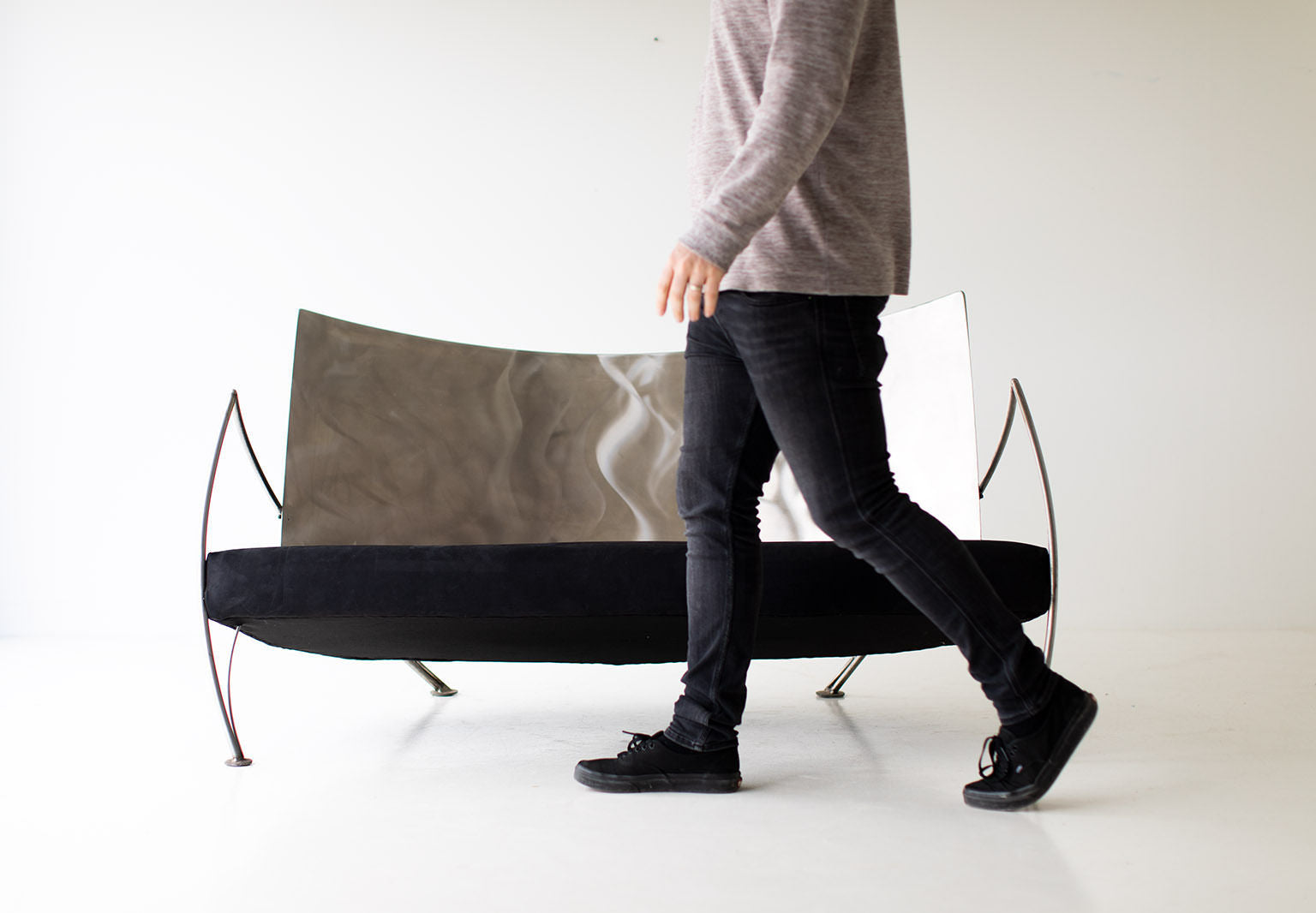Modern Steel Studio Sofa by Stephen K Stuart - 11211803