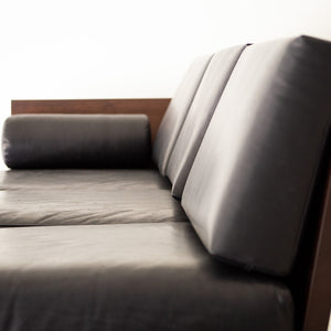 Modern Walnut Leather Sofa - The Suelo - 3022, 02