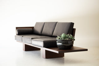 Modern Walnut Leather Sofa - The Suelo - 3022, 03