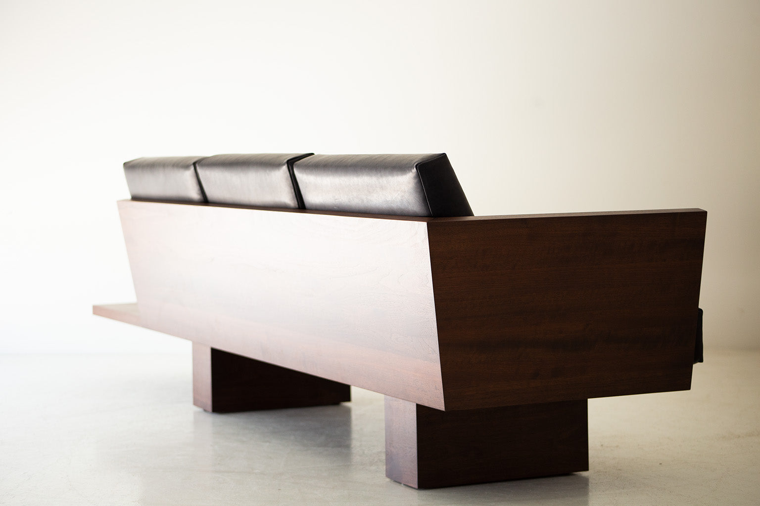 Modern Walnut Leather Sofa - The Suelo® - 3022