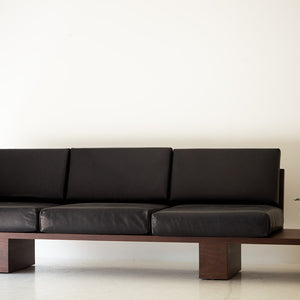 Modern Walnut Leather Sofa - The Suelo - 3022, 08