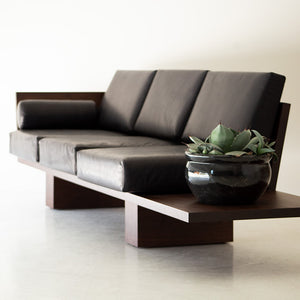 Modern Walnut Leather Sofa - The Suelo - 3022, 10