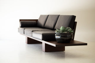 Modern Walnut Leather Sofa - The Suelo - 3022, 10