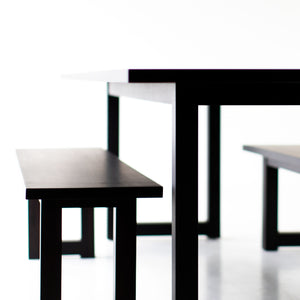 bertu modern black dining table