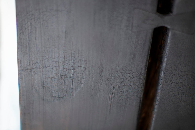 Shou sugi ban charred maple art pedestal, 36" x 12" x 12" - photo 4