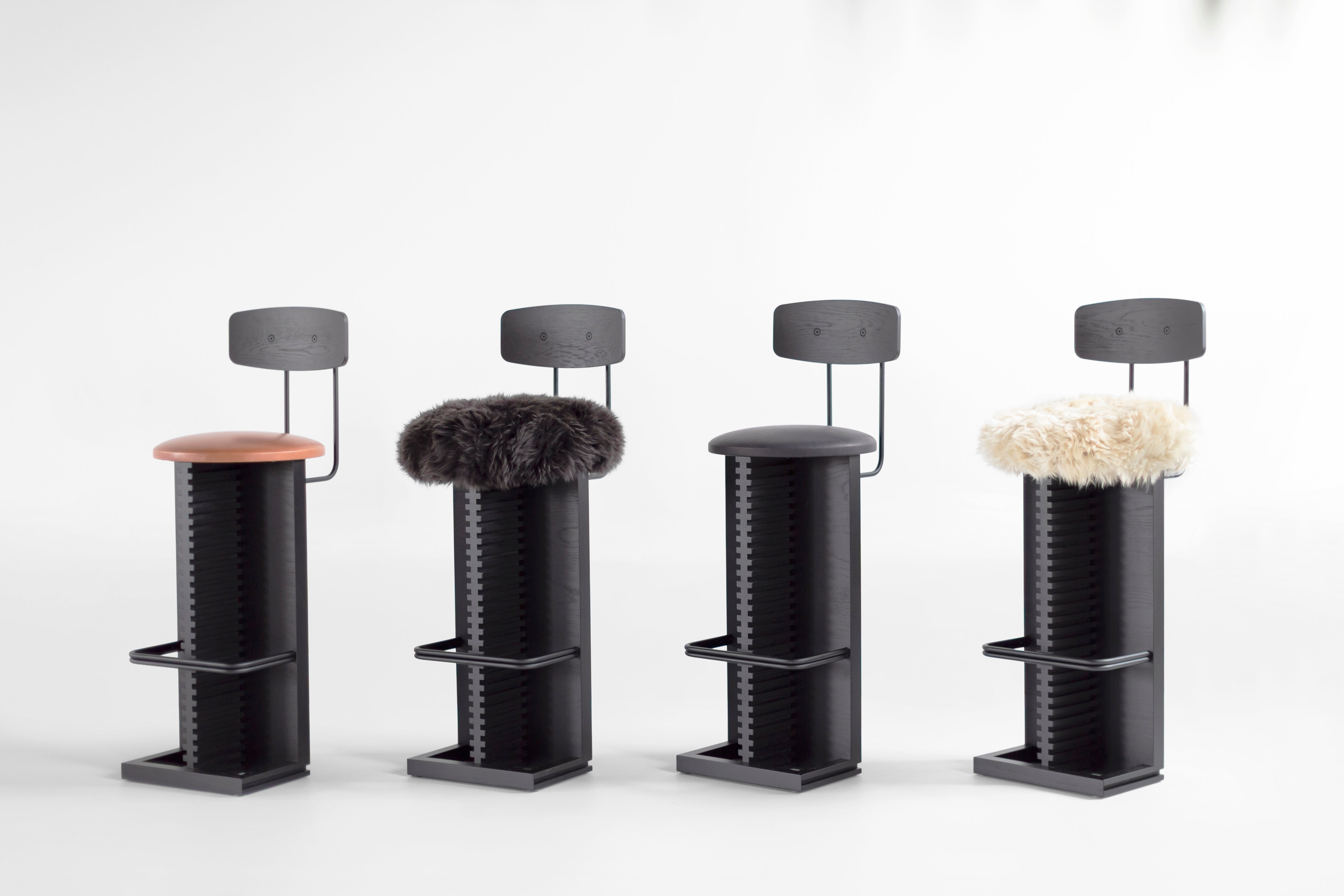 Black Bar Stool - The Cicely with Backs - 3326