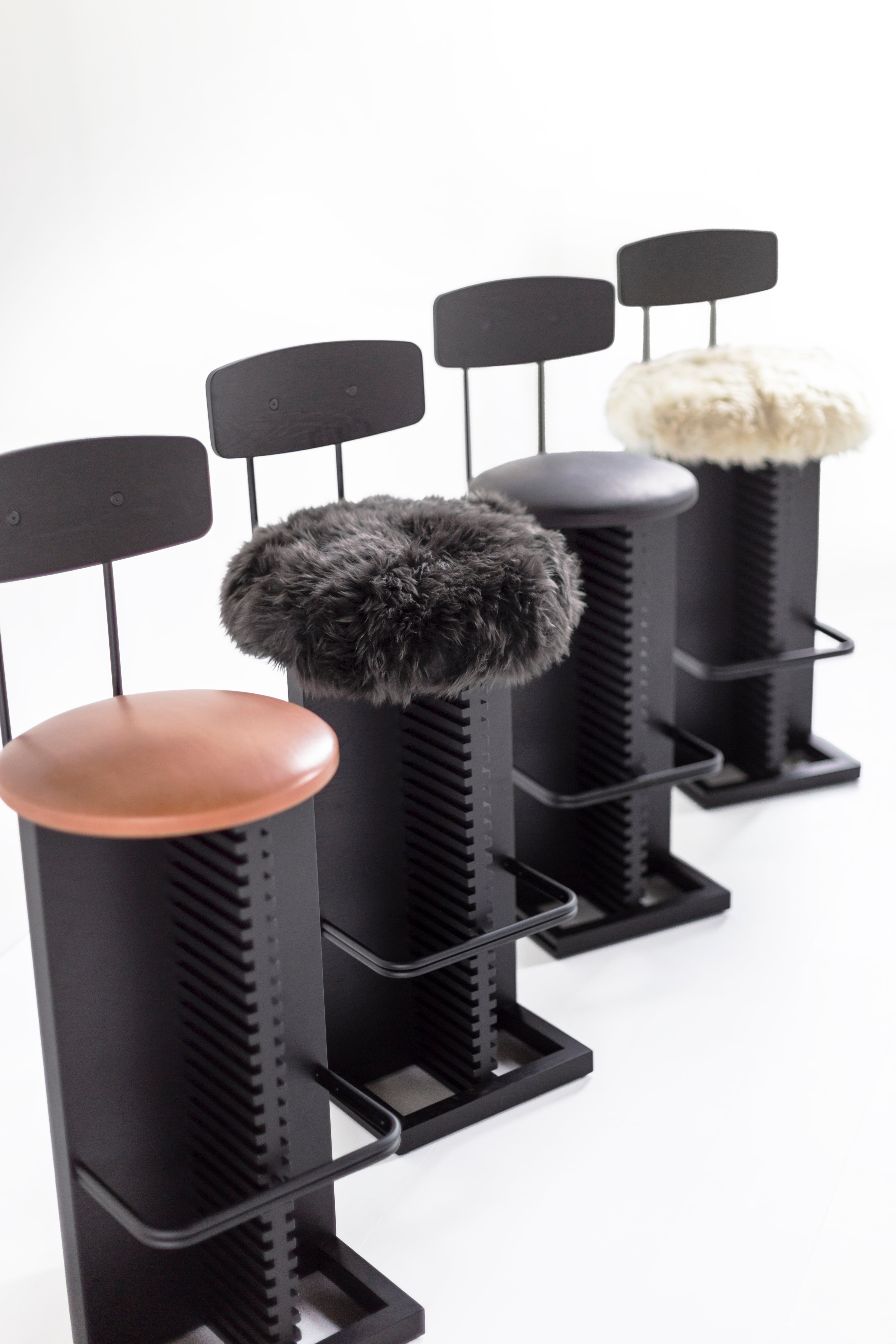 Black Bar Stool - The Cicely with Backs - 3326