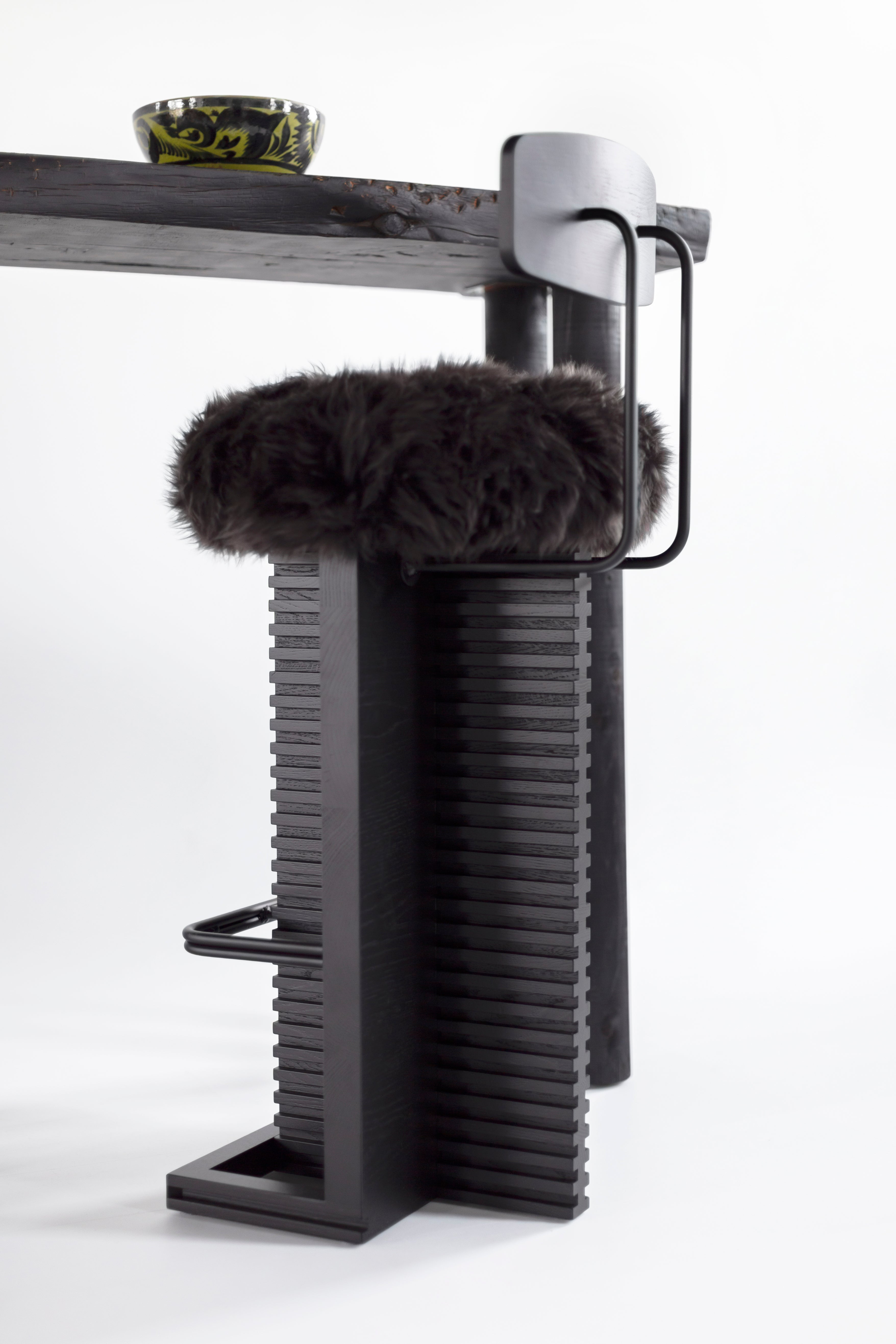 Black Bar Stool - The Cicely with Backs - 3326
