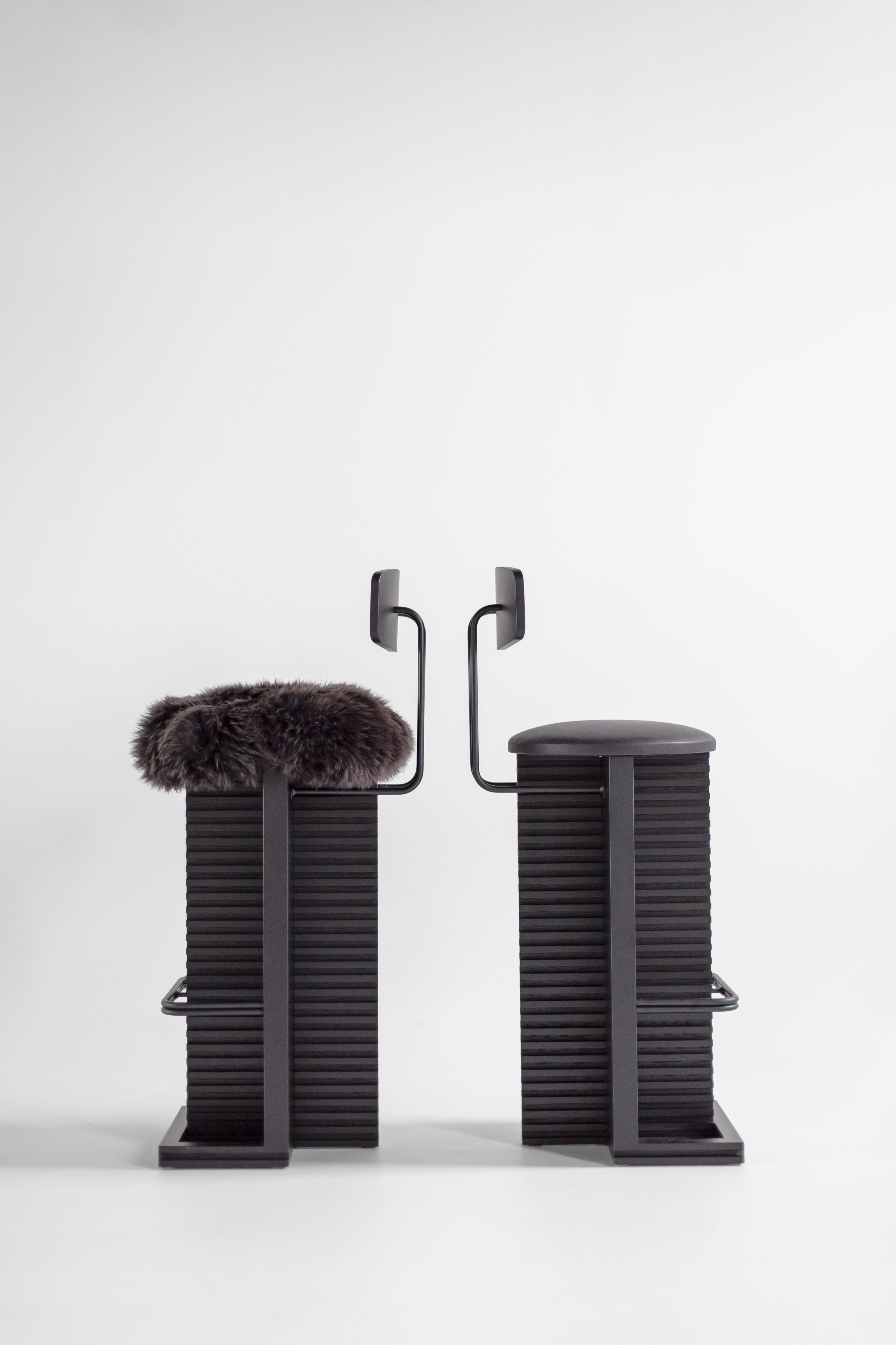 Black Bar Stool - The Cicely with Backs - 3326