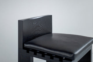 Black Chile Counter Stool Black Leather, image 6