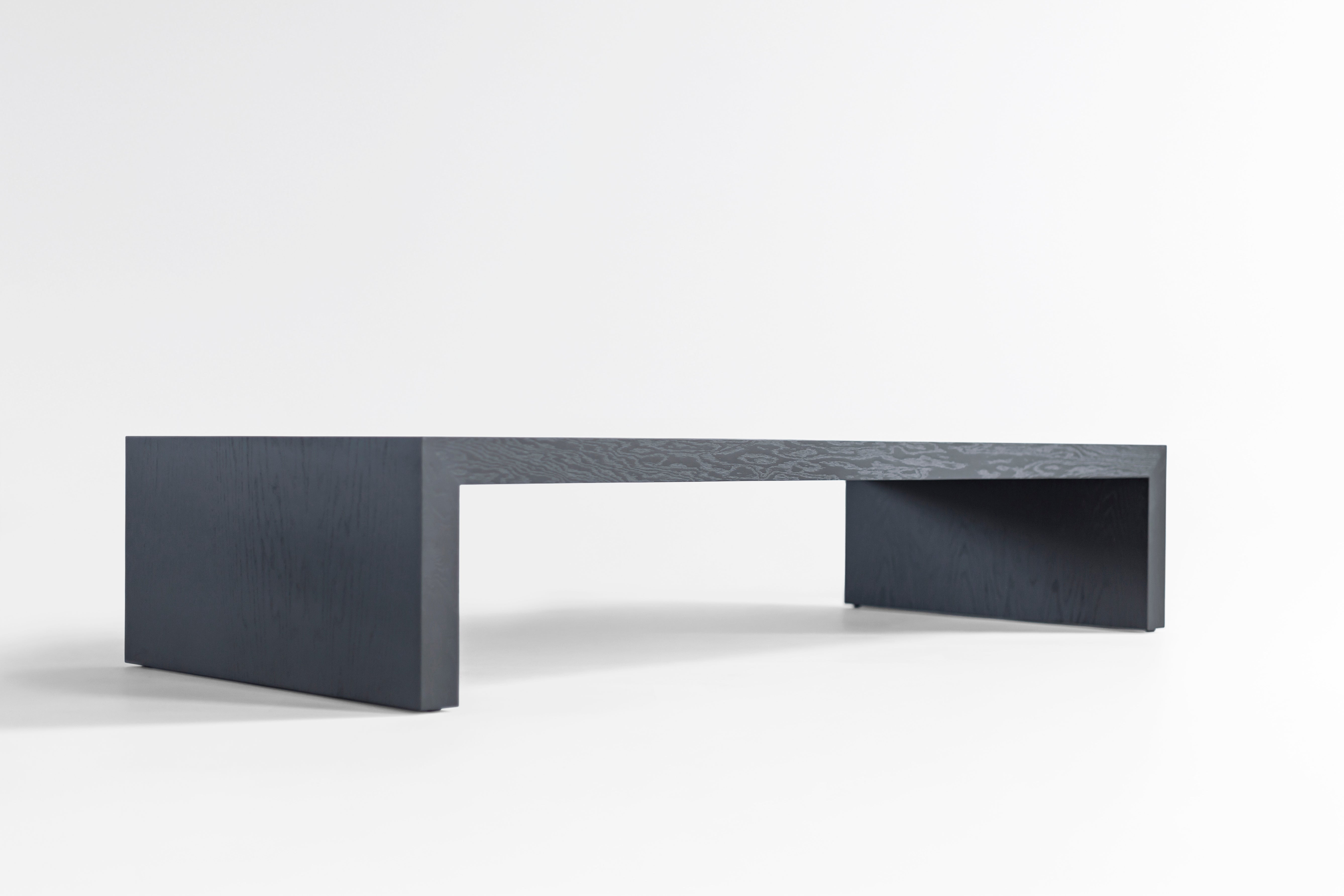 Blackened Oak Waterfall Coffee Table - 1726
