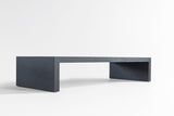 Blackened oak waterfall coffee table with mitered corners