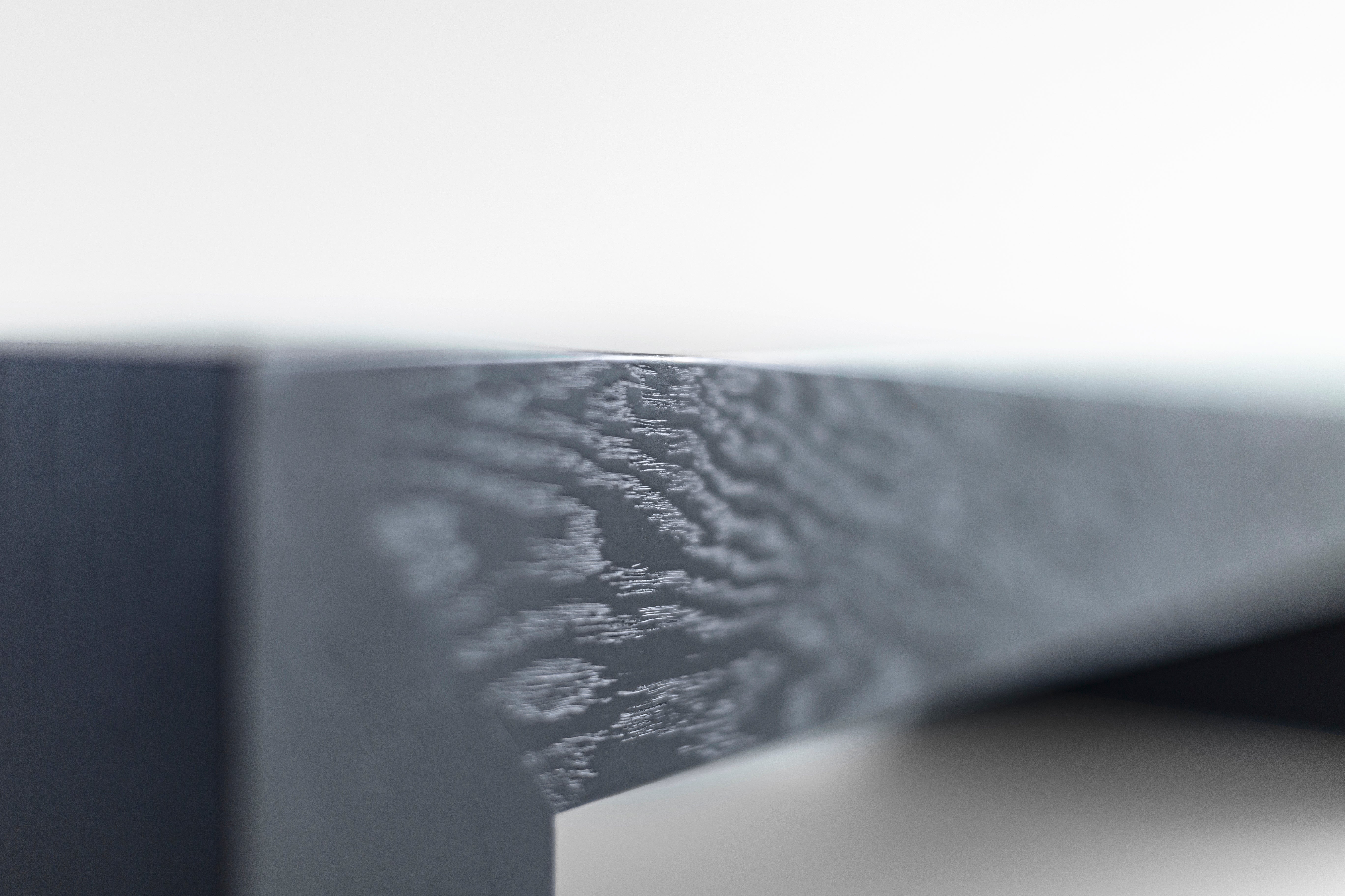 Blackened Oak Waterfall Coffee Table - 1726