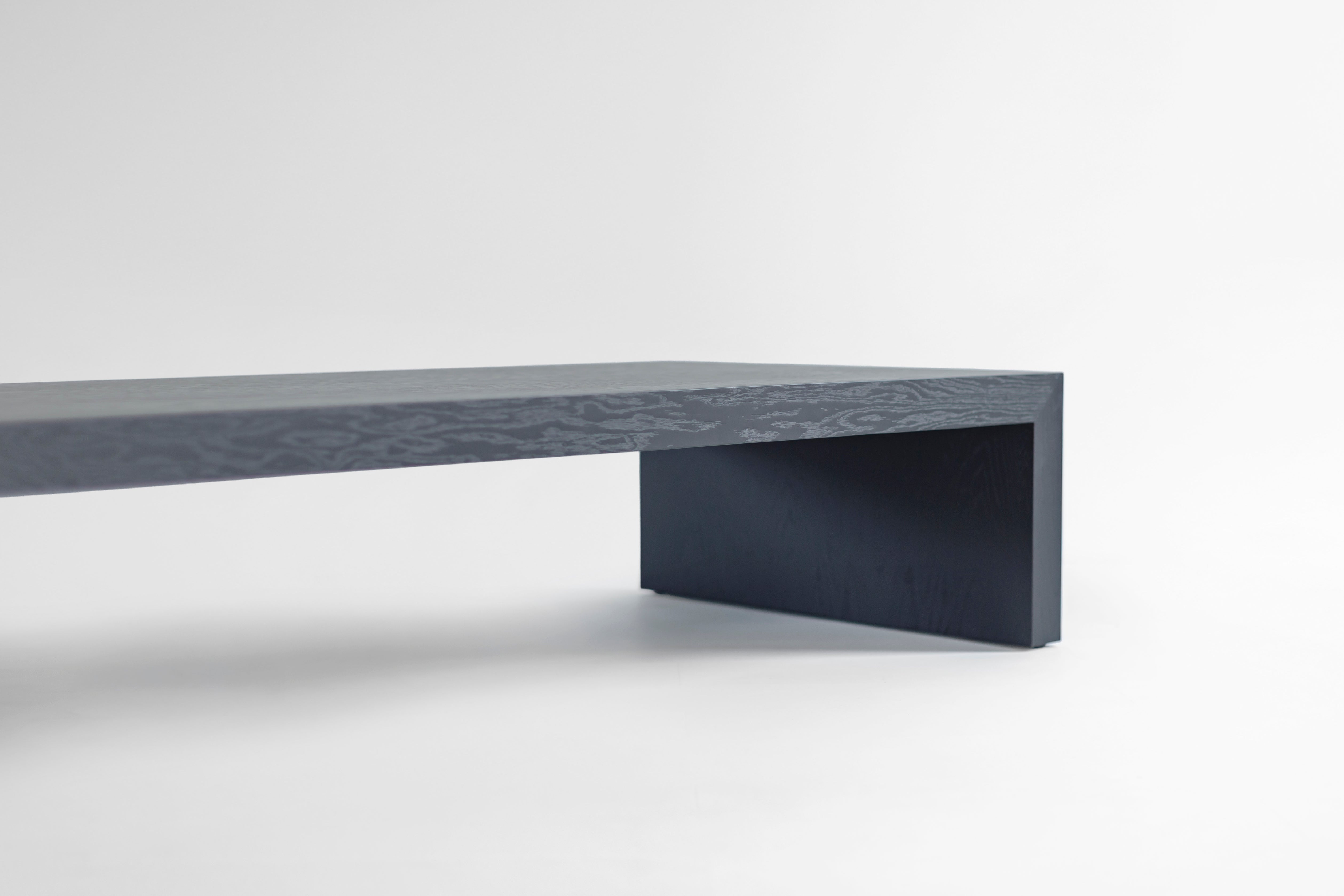 Blackened Oak Waterfall Coffee Table - 1726