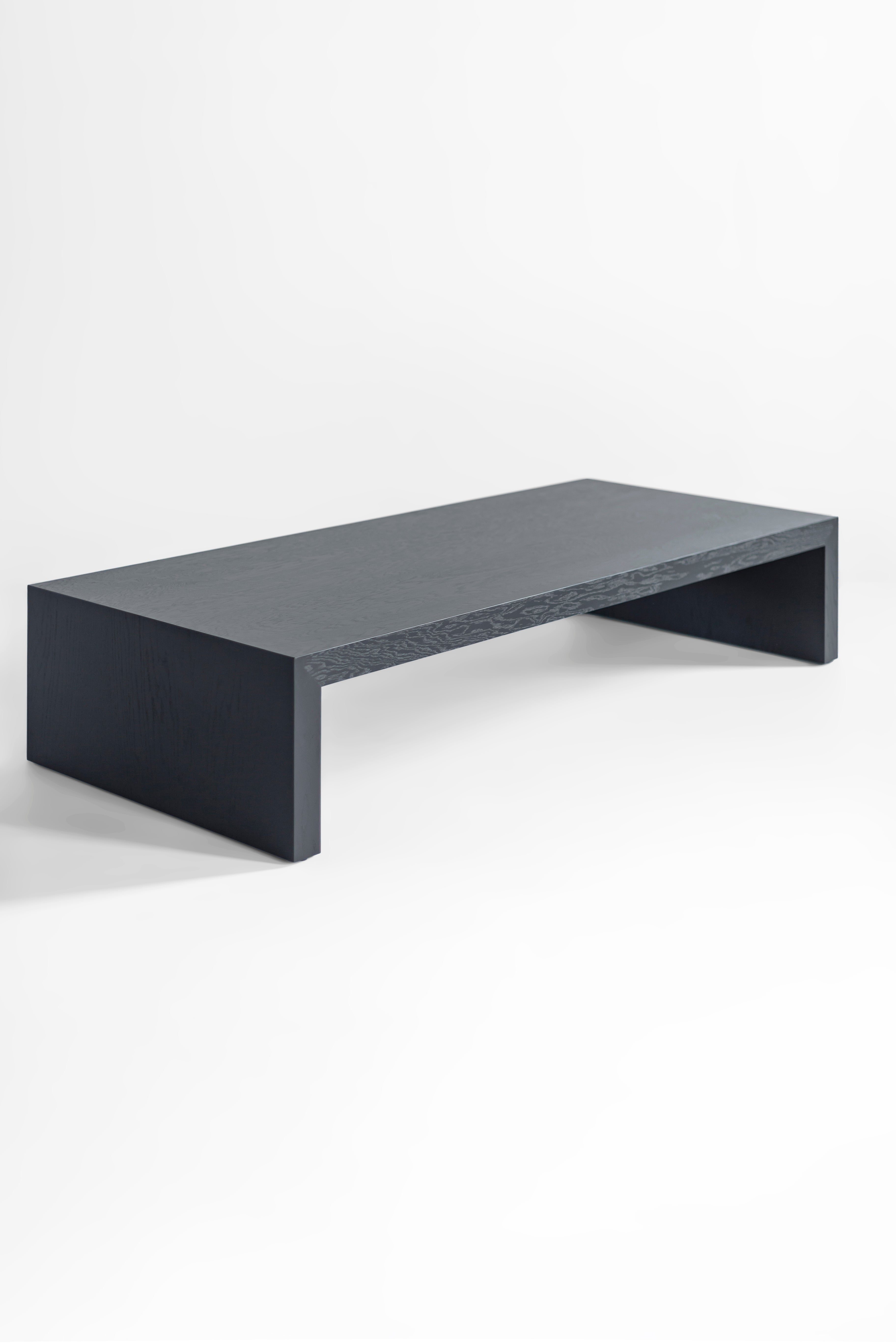 Blackened Oak Waterfall Coffee Table - 1726