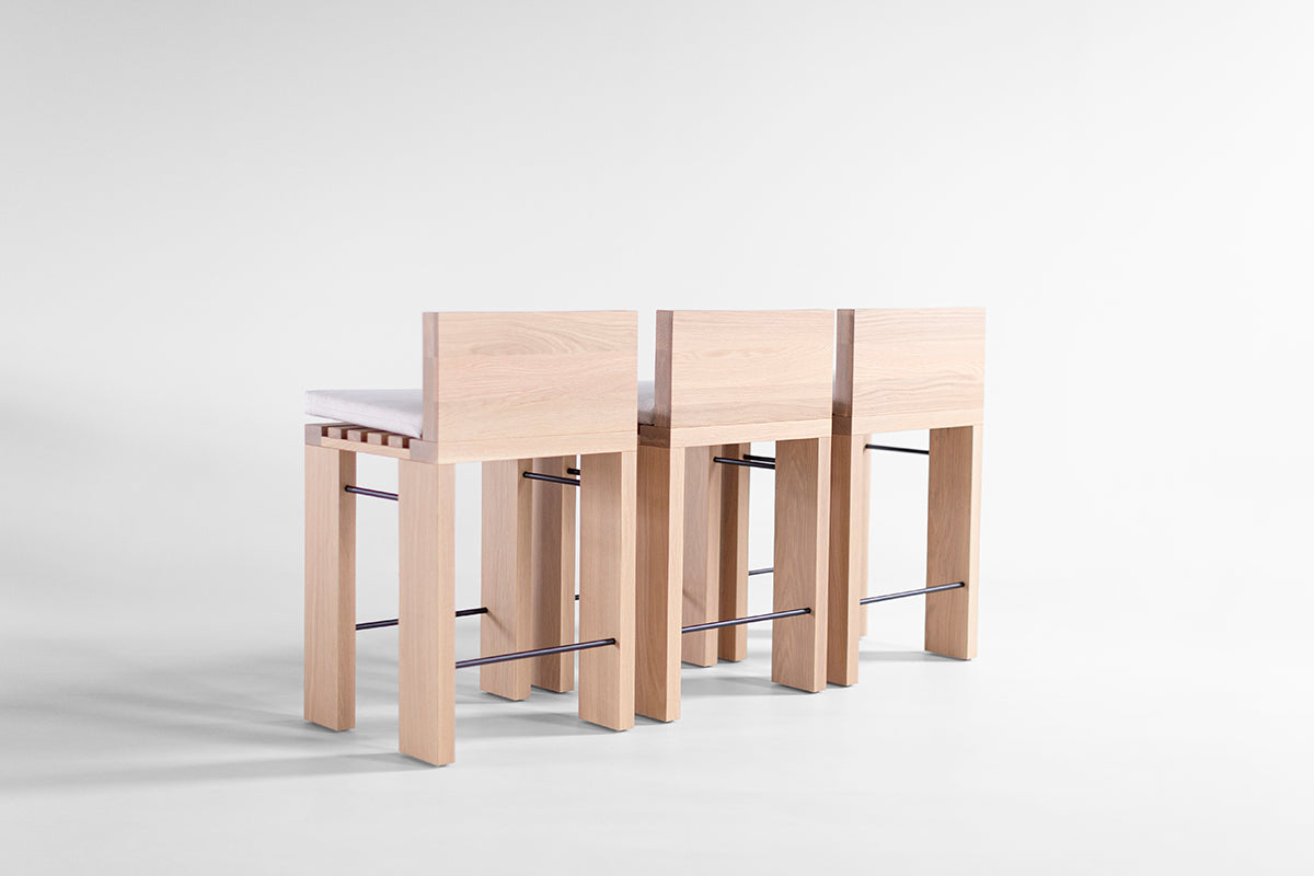 Bleached Oak Counter Stools - The Chile - 6026