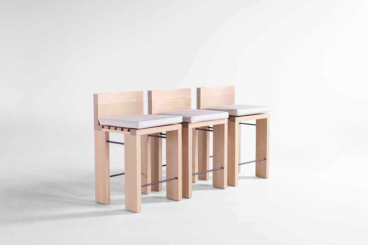 Bleached Oak Counter Stools - The Chile - 6026