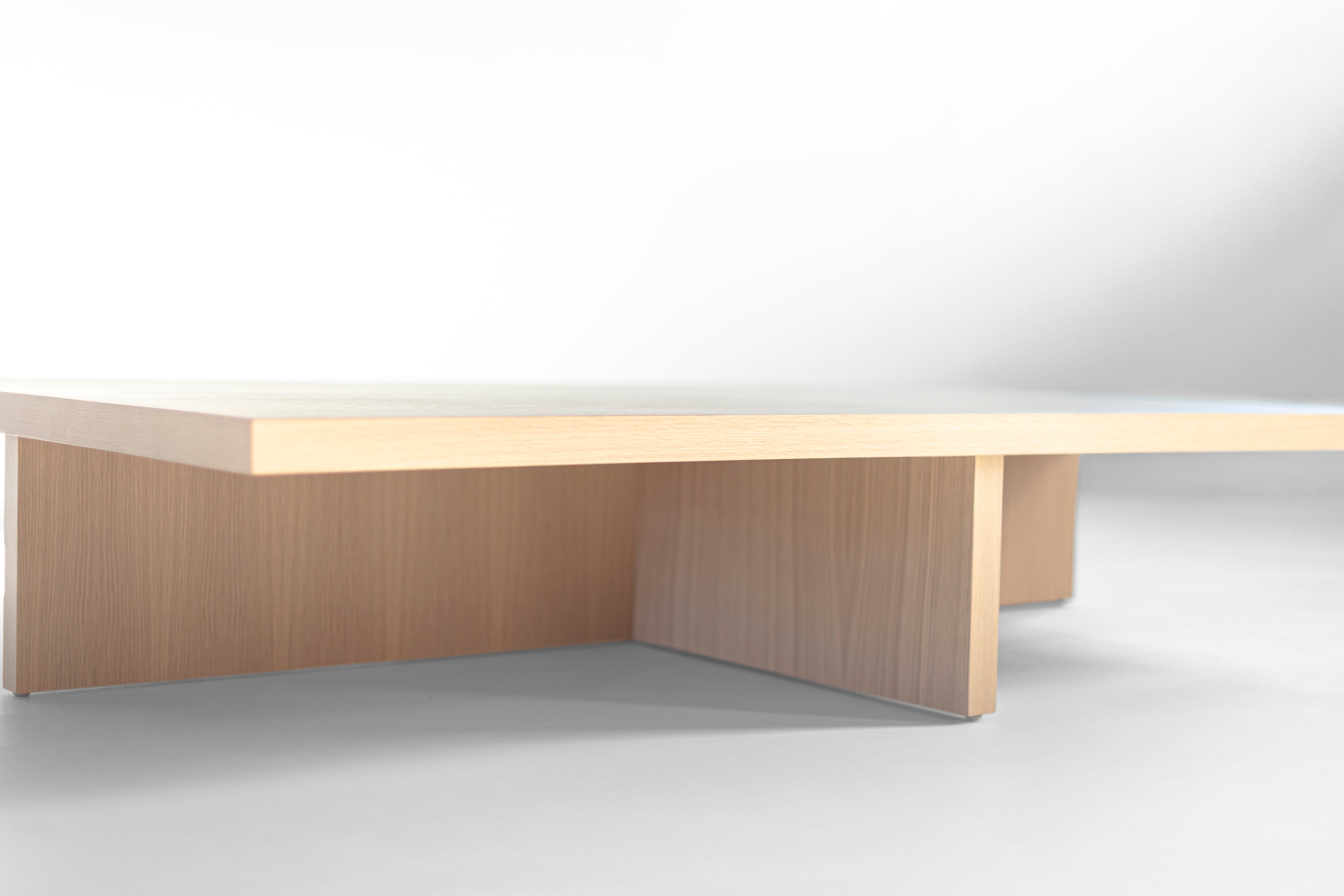 Bleached Oak Quadrant Coffee Table - 2626