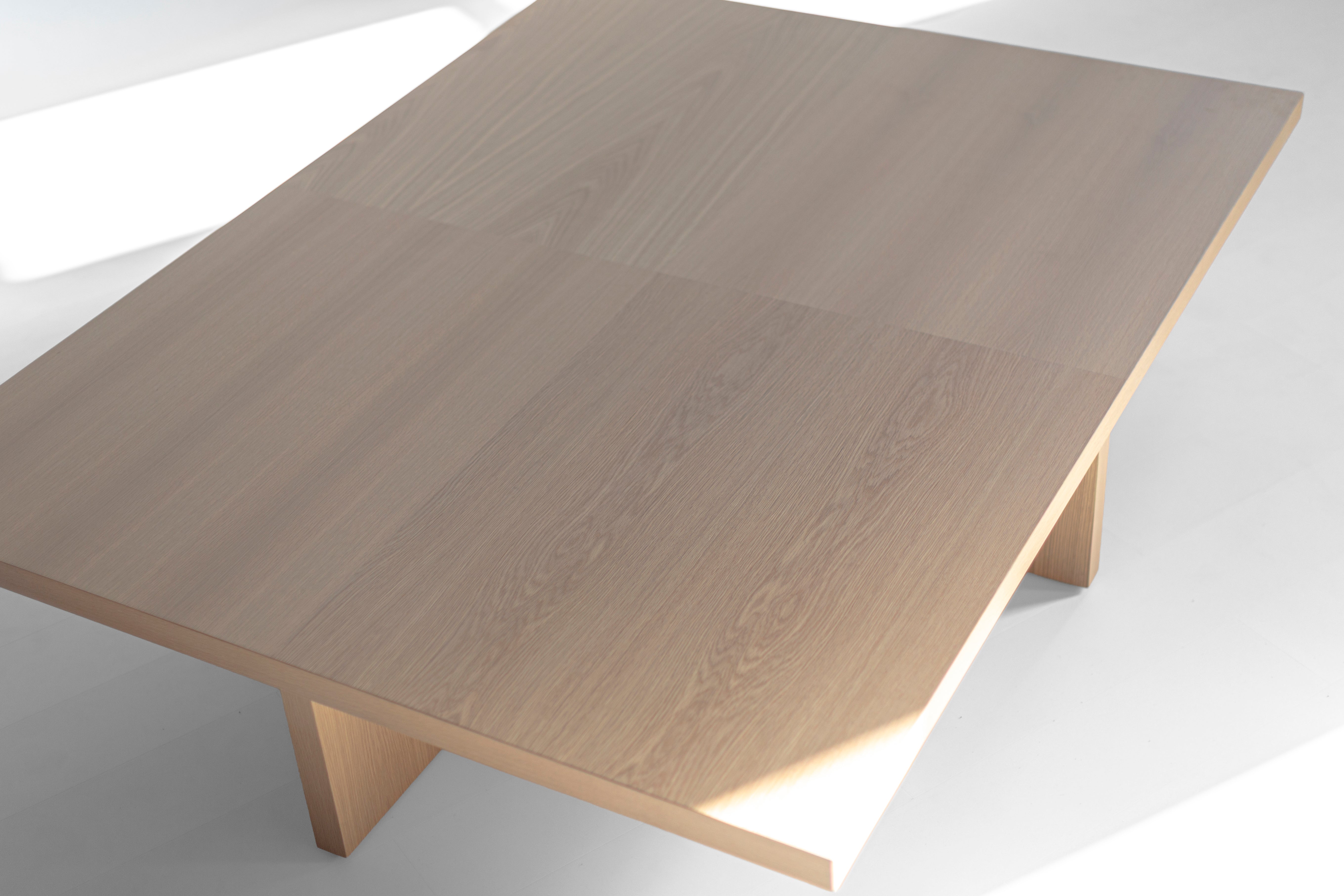 Bleached Oak Quadrant Coffee Table - 2626