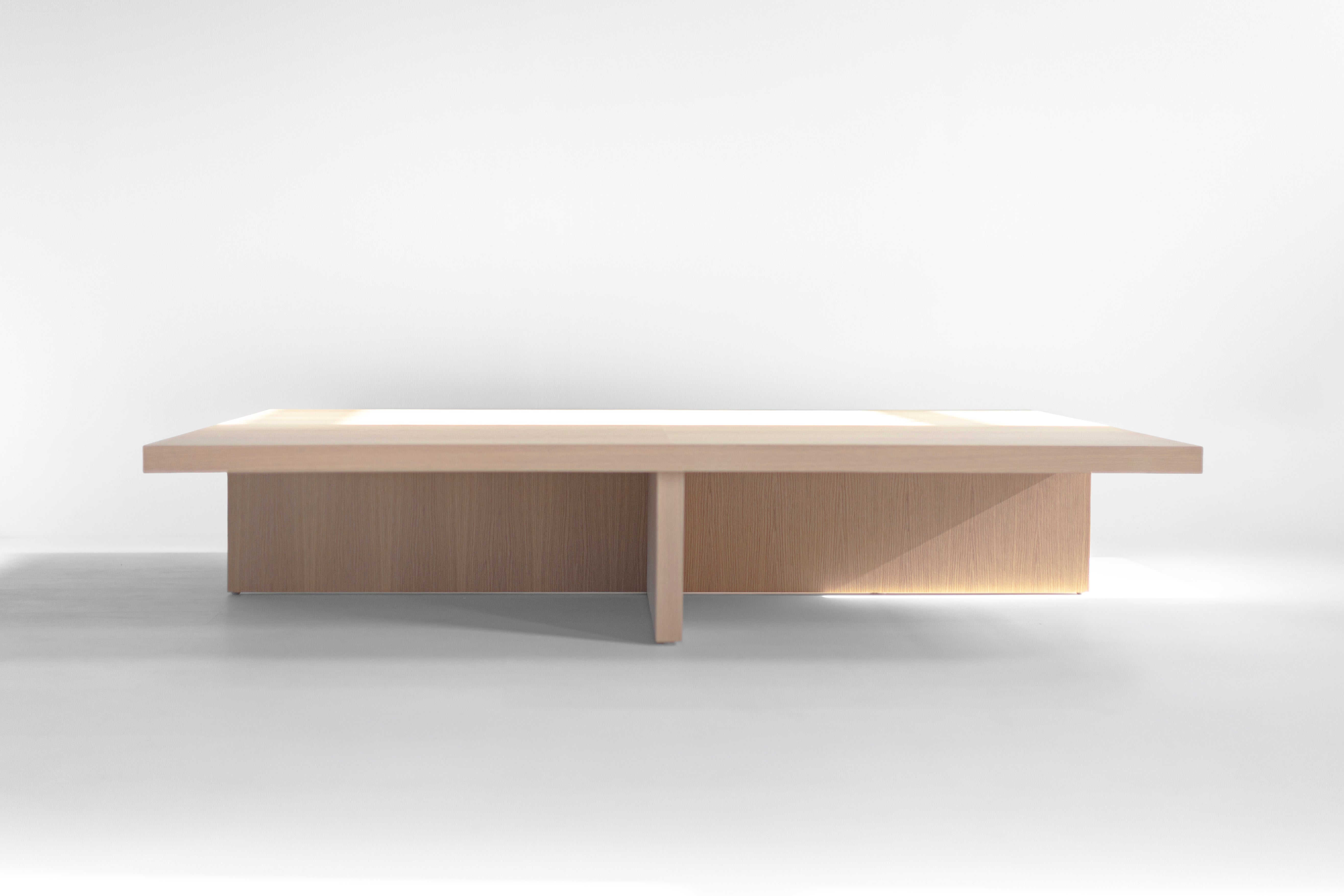 Bleached Oak Quadrant Coffee Table - 2626