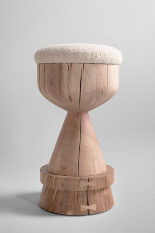 Detail of the commercial-grade finish on the maple base