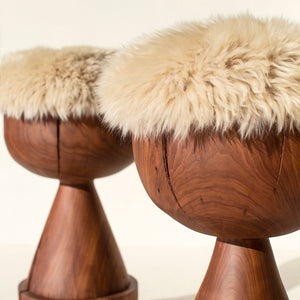 Boca Counter Stool Walnut Sheepskin Image 02