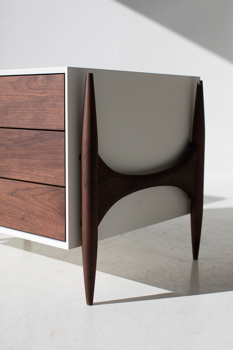Close-up of the maple interior drawers on the Cambre nightstand