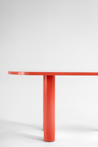 Cava Dining Table Bright Coral Lacquer, image 4