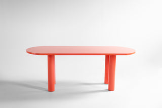 Cava Dining Table Bright Coral Lacquer, image 5