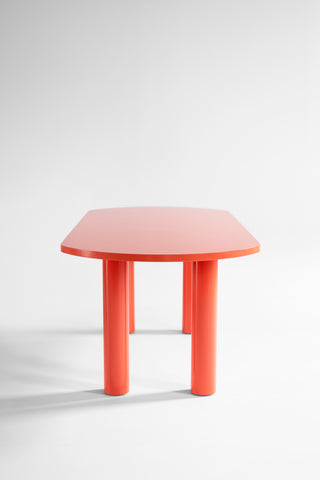 Cava Dining Table Bright Coral Lacquer, image 8