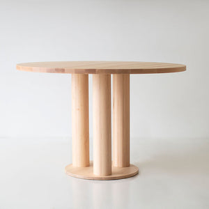 Cava Modern Round Dining Table Maple Image 01