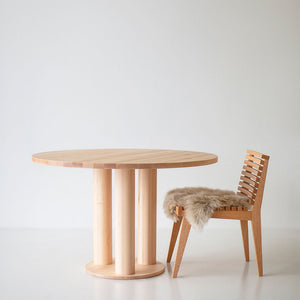 Cava Modern Round Dining Table Maple Image 03