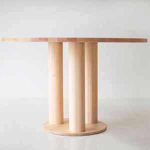 Cava Modern Round Dining Table Maple Image 05