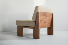 Chile lounge chair in greywash styled in a modern living room