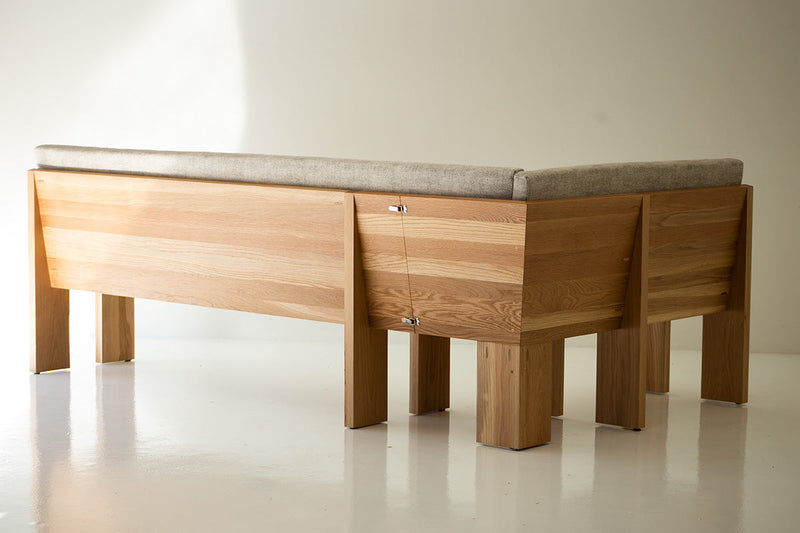 Corner section of the banquette