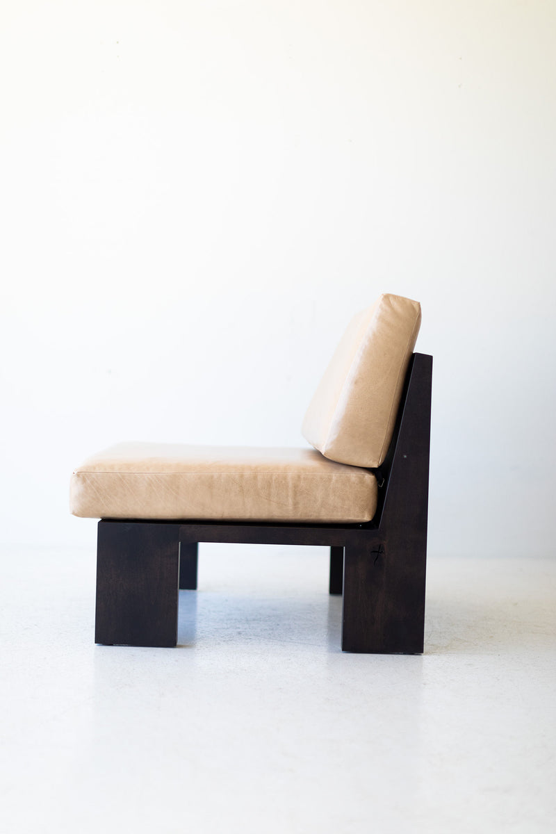 Modern luxury Chile side chair styled in a living room
