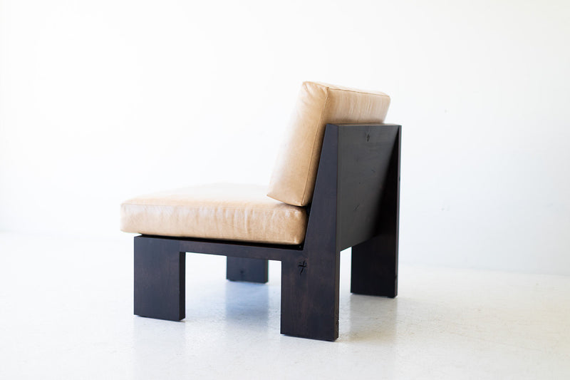 Back view of the Chile side chair frame