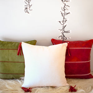 Christmas Throw Pillow Leather 0425 08