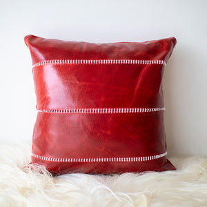 Christmas Throw Pillow Leather Image 01