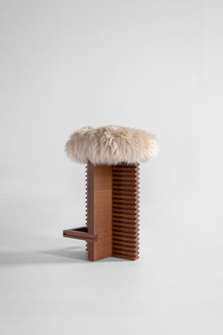 Cicely Counter Stool Caramel Sheepskin, image 5