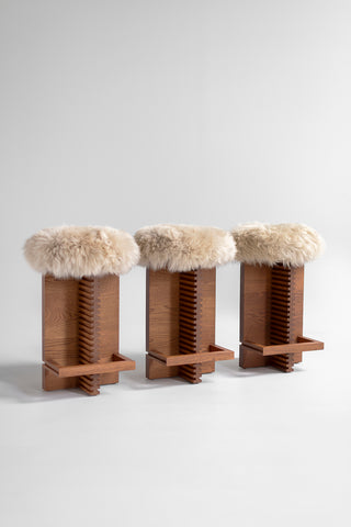 Cicely Counter Stool Caramel Sheepskin, image 6