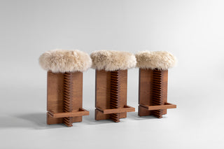 Cicely Counter Stool Caramel Sheepskin, image 9