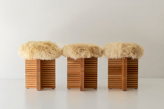 Cicely Dining Stool Sheepskin, Image 1