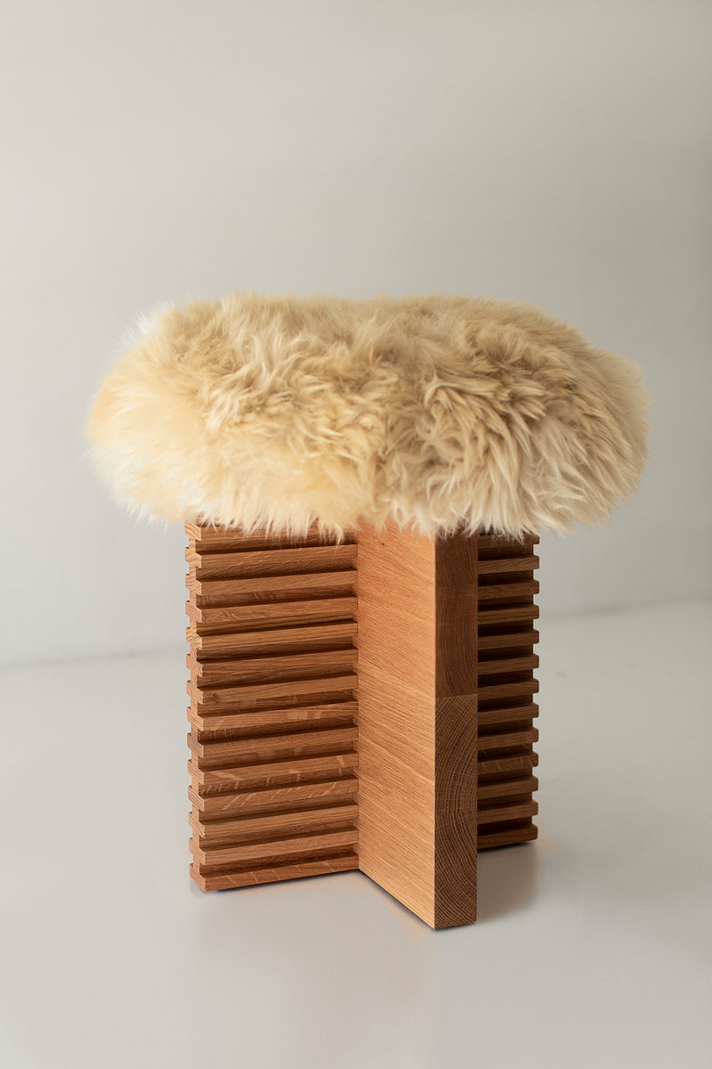 Cicely Dining Stool Sheepskin, Image 5